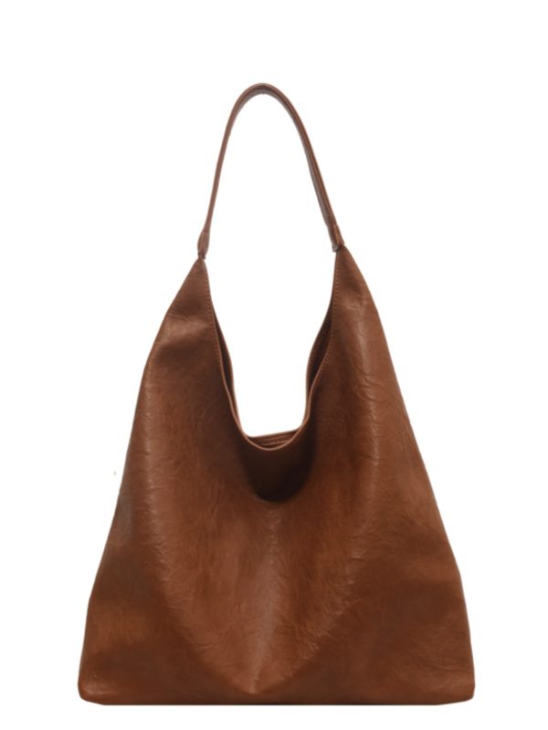 Korean Style Large-Capacity Shoulder Bag for Women - Retro Versatile Tote for Work and Commuting - Autumn Winter 2025 Collection