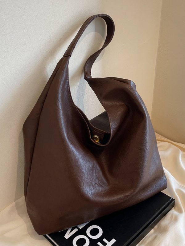 Korean Style Large-Capacity Shoulder Bag for Women - Retro Versatile Tote for Work and Commuting - Autumn Winter 2025 Collection