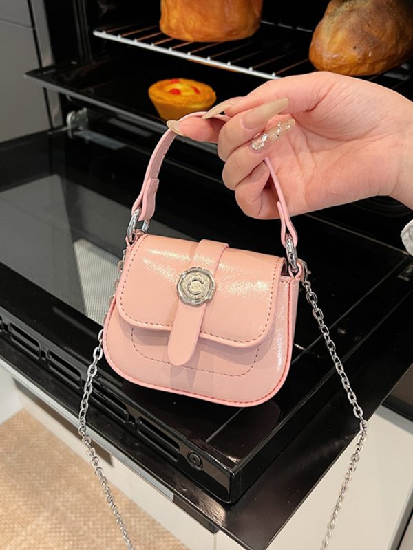 Korean-Style Mini Coin Purse Handbag for Women - 2025 High-End Single Shoulder Crossbody Saddle Bag