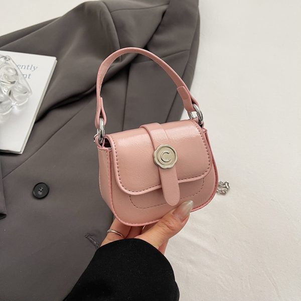 Korean-Style Mini Coin Purse Handbag for Women - 2025 High-End Single Shoulder Crossbody Saddle Bag