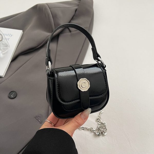 Korean-Style Mini Coin Purse Handbag for Women - 2025 High-End Single Shoulder Crossbody Saddle Bag