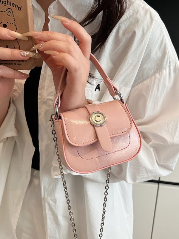 Korean-Style Mini Coin Purse Handbag for Women - 2025 High-End Single Shoulder Crossbody Saddle Bag