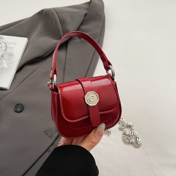 Korean-Style Mini Coin Purse Handbag for Women - 2025 High-End Single Shoulder Crossbody Saddle Bag