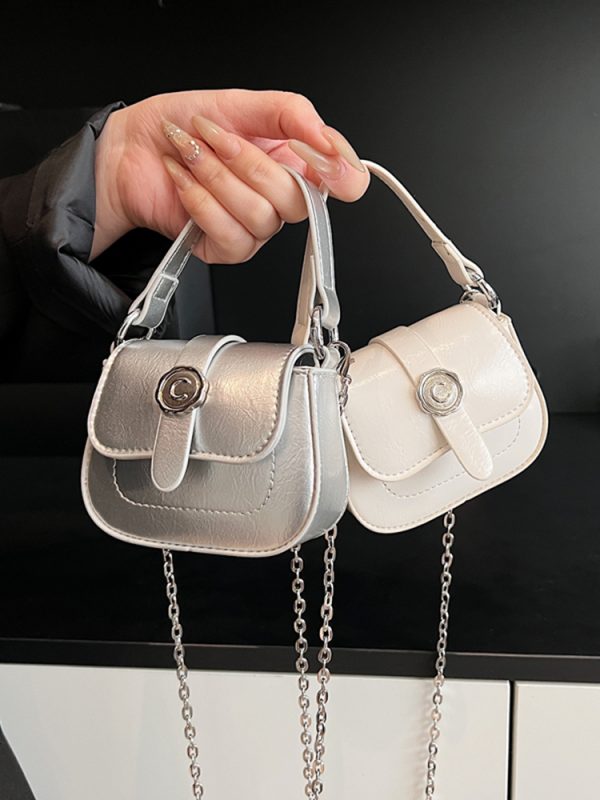 Korean-Style Mini Coin Purse Handbag for Women - 2025 High-End Single Shoulder Crossbody Saddle Bag