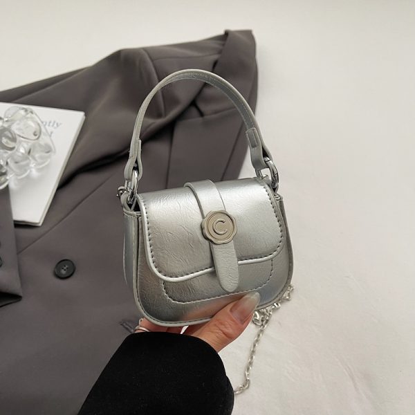 Korean-Style Mini Coin Purse Handbag for Women - 2025 High-End Single Shoulder Crossbody Saddle Bag