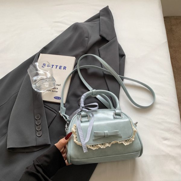 Korean-Style Minimalist Bow Single-Shoulder Crossbody Bag for Women - 2025 Summer High-End Small Square Commuter Bag