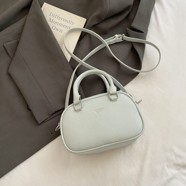 Korean-Style Minimalist Casual Tote Bag for Women - Small Square Crossbody Bowling Bag for Summer 2025