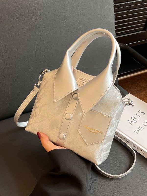 Korean-Style Minimalist Crossbody Handbag for Women, Trendy Casual Design 2025, Niche Personality Fashion Bag
