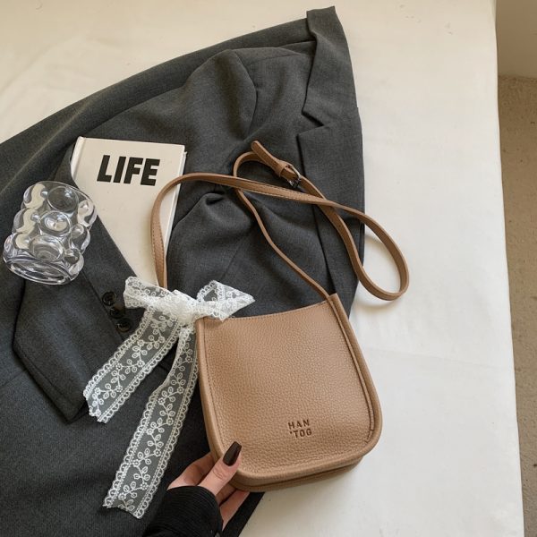 Korean Style Minimalist Fashion Bucket Bag for Women - Small Summer 2025 Crossbody Phone Bag