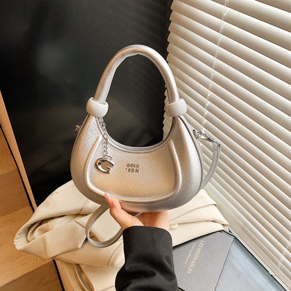 Korean-Style Minimalist Retro Handbag for Women - 2025 Summer Versatile Crossbody Dumpling Bag