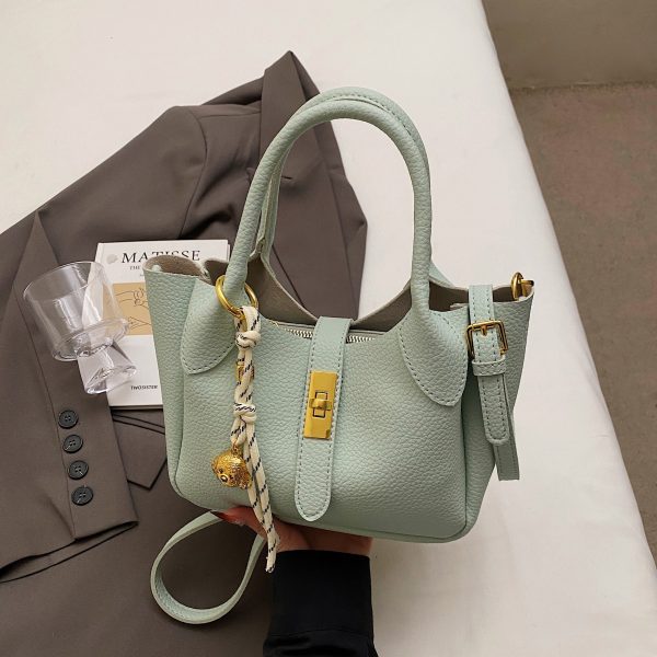 Korean Style Minimalist Versatile Crossbody Bucket Handbag for Women - 2025 Summer High-Quality Commuting Bag
