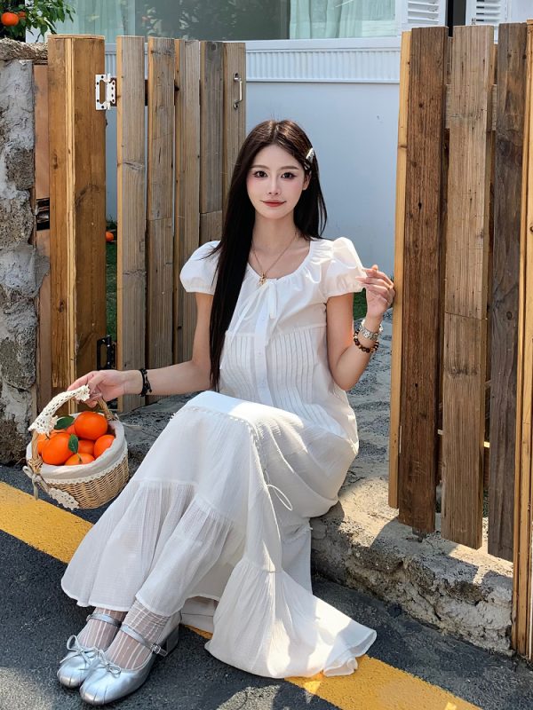 Korean Style Sweet Puff Sleeve Shirt for Women - Summer Slim Fit Versatile Short Sleeve Top, Perfect for Y2K and Casual Wear