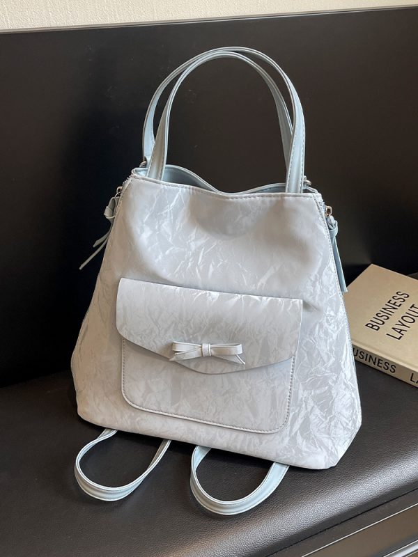 Korean Style Trendy Student Tote Bag for Women - Summer 2025 Minimalist Versatile Large Capacity Casual Backpack