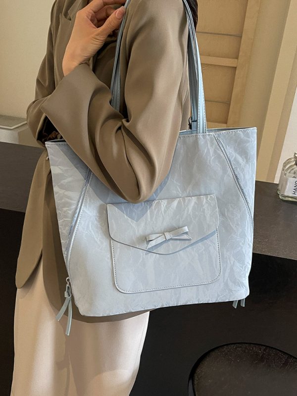 Korean Style Trendy Student Tote Bag for Women - Summer 2025 Minimalist Versatile Large Capacity Casual Backpack