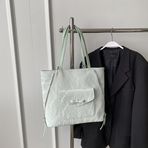 Korean Style Trendy Student Tote Bag for Women - Summer 2025 Minimalist Versatile Large Capacity Casual Backpack