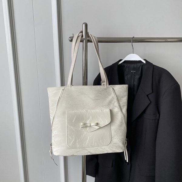 Korean Style Trendy Student Tote Bag for Women - Summer 2025 Minimalist Versatile Large Capacity Casual Backpack