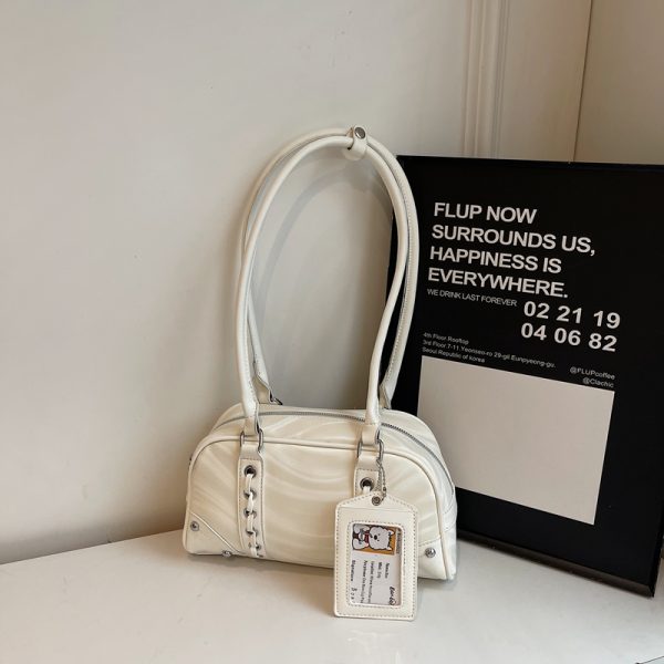 Korean-Style Women's High-End Versatile Bowling Handbag - 2025 Underarm Shoulder Commuting Bag