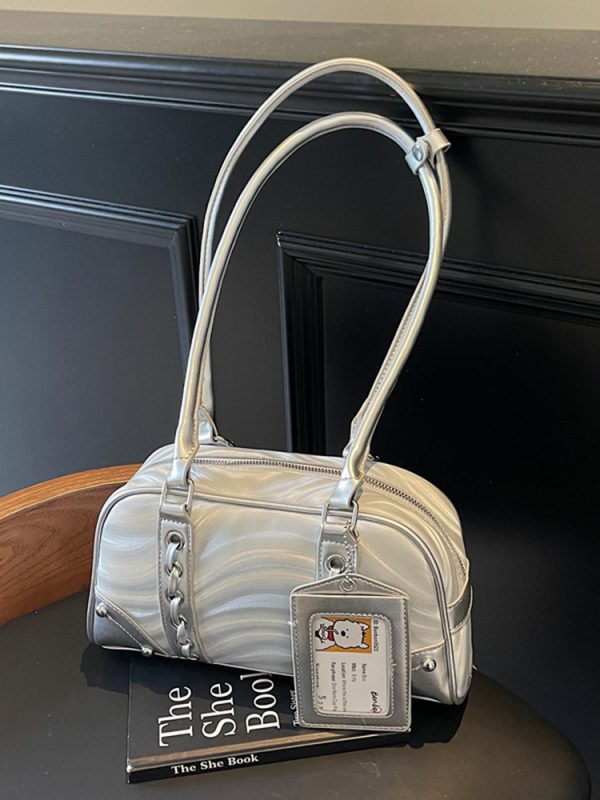 Korean-Style Women's High-End Versatile Bowling Handbag - 2025 Underarm Shoulder Commuting Bag