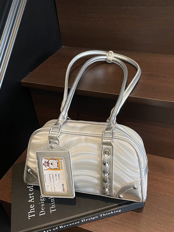 Korean-Style Women's High-End Versatile Bowling Handbag - 2025 Underarm Shoulder Commuting Bag