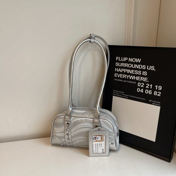 Korean-Style Women's High-End Versatile Bowling Handbag - 2025 Underarm Shoulder Commuting Bag