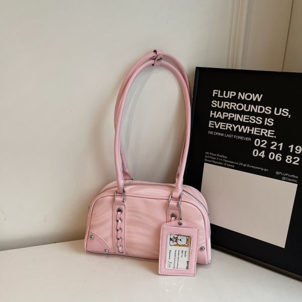 Korean-Style Women's High-End Versatile Bowling Handbag - 2025 Underarm Shoulder Commuting Bag