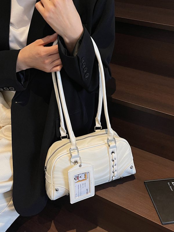 Korean-Style Women's High-End Versatile Bowling Handbag - 2025 Underarm Shoulder Commuting Bag