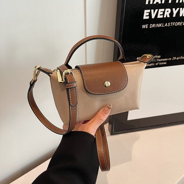 Korean-Style Women's Mini Phone Bag - Trendy High-End Nylon Crossbody Handbag for 2025 Fashion
