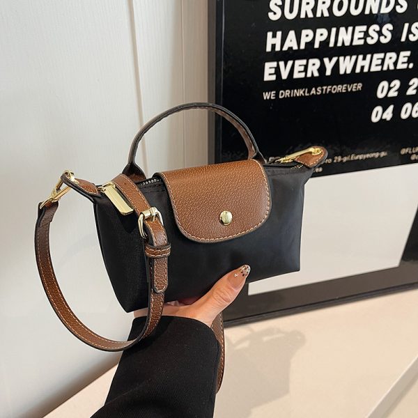 Korean-Style Women's Mini Phone Bag - Trendy High-End Nylon Crossbody Handbag for 2025 Fashion