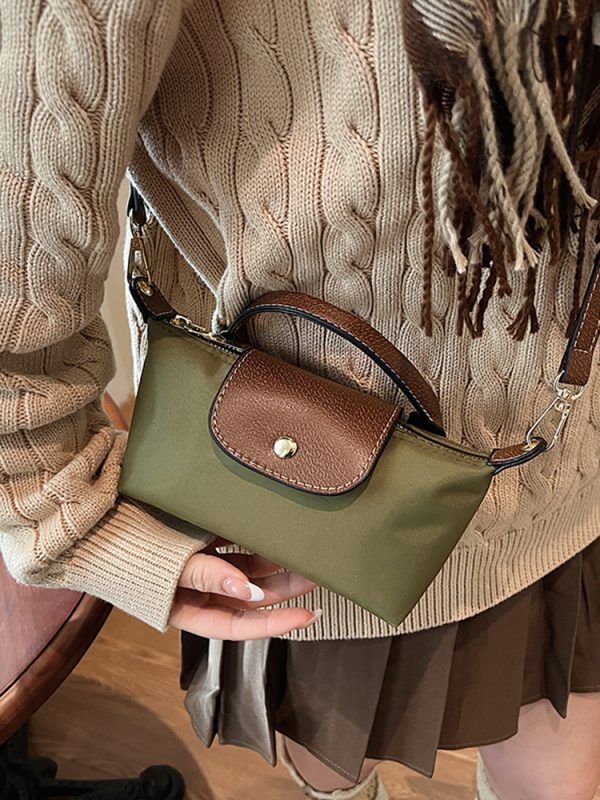 Korean-Style Women's Mini Phone Bag - Trendy High-End Nylon Crossbody Handbag for 2025 Fashion