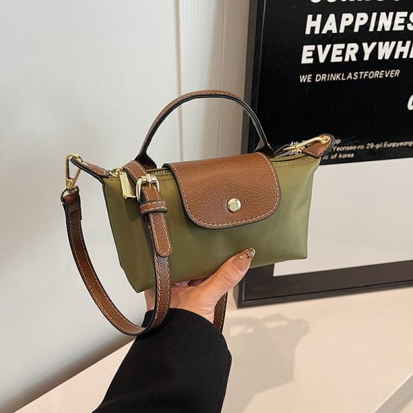 Korean-Style Women's Mini Phone Bag - Trendy High-End Nylon Crossbody Handbag for 2025 Fashion