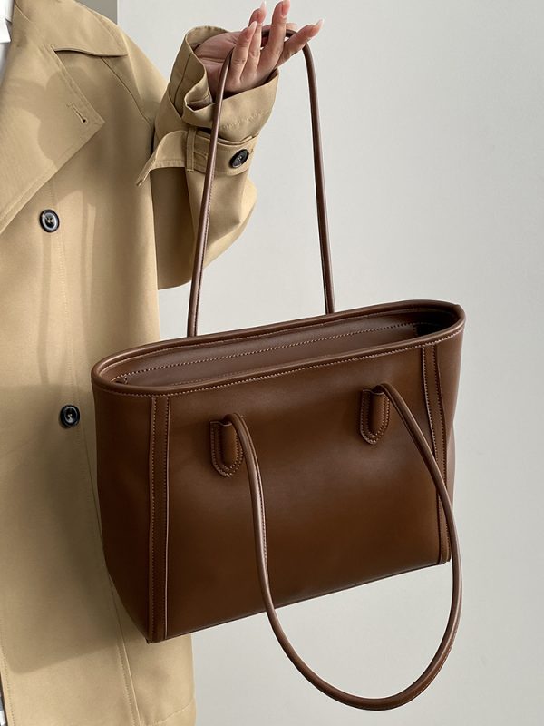 Korean Vintage Women's Shoulder Tote Bag, Large Capacity Commuting Bag for Spring and Summer, 2025 Niche Design