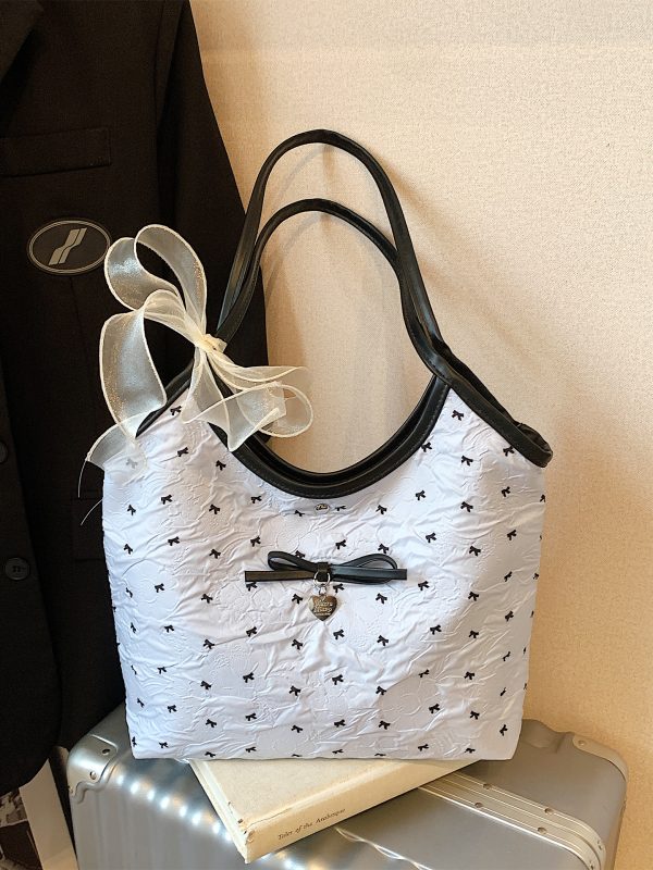 Large Butterfly Knot Handbag for Women - 2025 Trendy Casual Versatile Shoulder Tote Bag with High Capacity