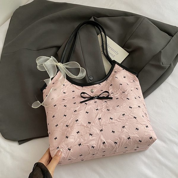 Large Butterfly Knot Handbag for Women - 2025 Trendy Casual Versatile Shoulder Tote Bag with High Capacity