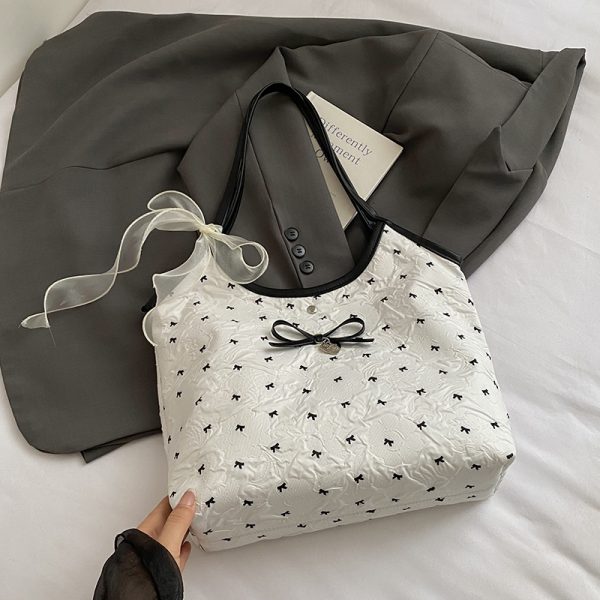 Large Butterfly Knot Handbag for Women - 2025 Trendy Casual Versatile Shoulder Tote Bag with High Capacity