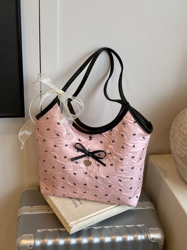 Large Butterfly Knot Handbag for Women - 2025 Trendy Casual Versatile Shoulder Tote Bag with High Capacity