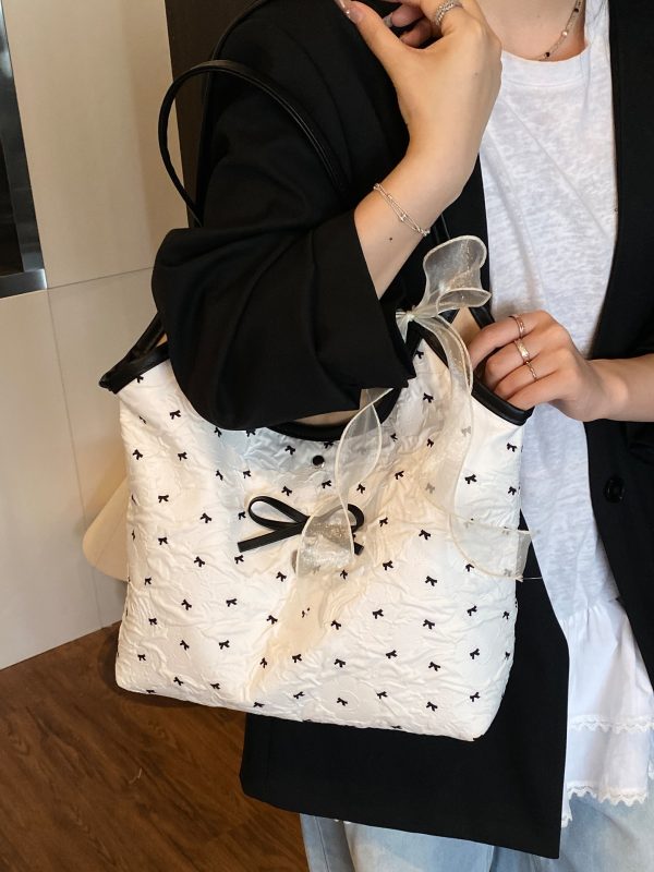 Large Butterfly Knot Handbag for Women - 2025 Trendy Casual Versatile Shoulder Tote Bag with High Capacity