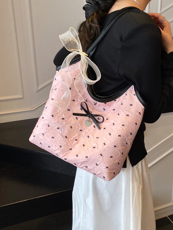 Large Butterfly Knot Handbag for Women - 2025 Trendy Casual Versatile Shoulder Tote Bag with High Capacity