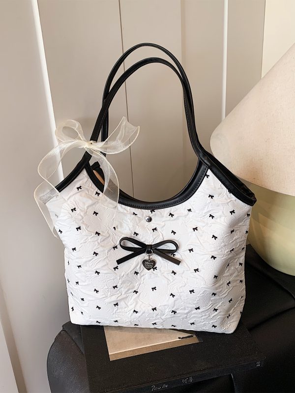 Large Butterfly Knot Handbag for Women - 2025 Trendy Casual Versatile Shoulder Tote Bag with High Capacity