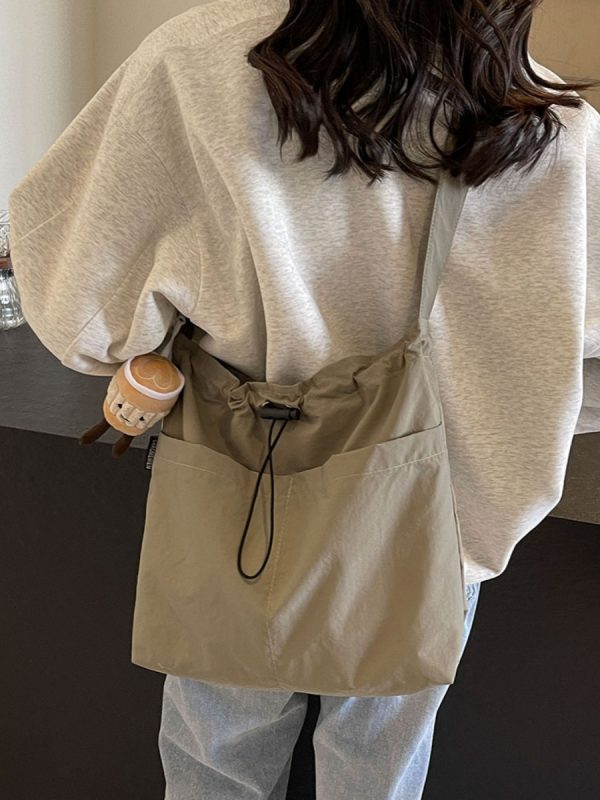 Large Canvas Shoulder Bag for Women - 2025 Fashion Tote with High Capacity for Class, Commuting, and Everyday Use