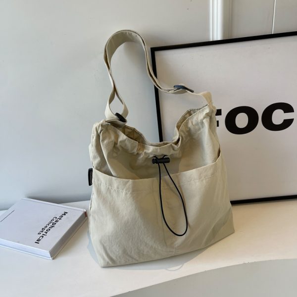 Large Canvas Shoulder Bag for Women - 2025 Fashion Tote with High Capacity for Class, Commuting, and Everyday Use