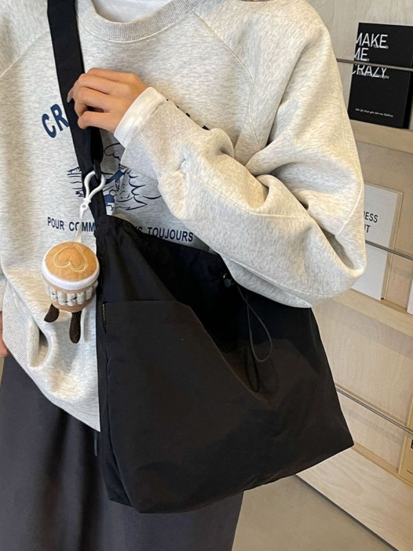 Large Canvas Shoulder Bag for Women - 2025 Fashion Tote with High Capacity for Class, Commuting, and Everyday Use