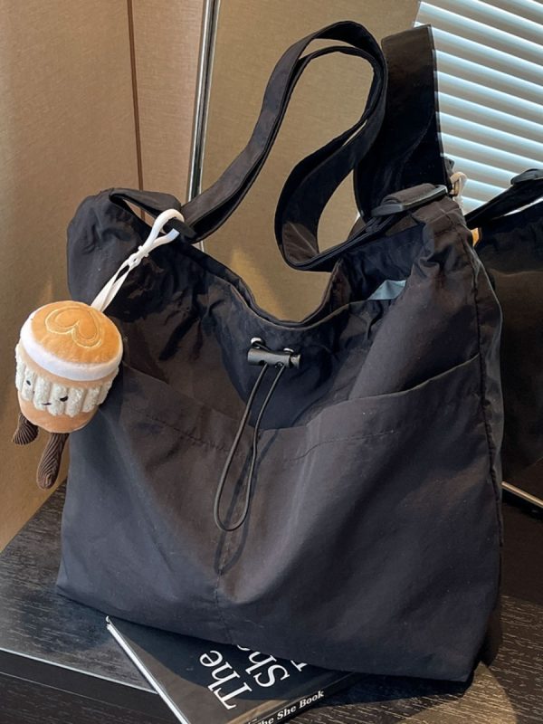 Large Canvas Shoulder Bag for Women - 2025 Fashion Tote with High Capacity for Class, Commuting, and Everyday Use