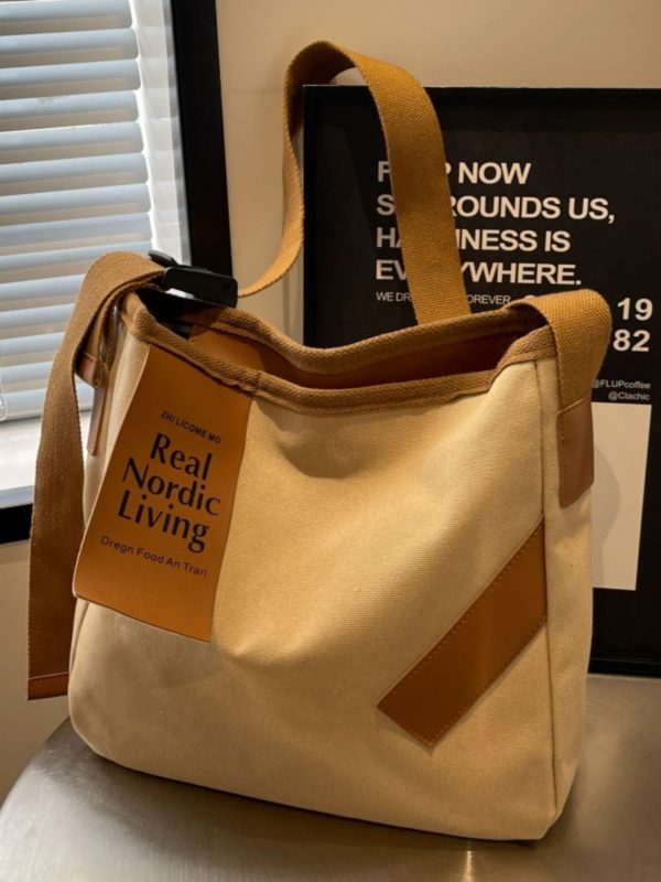 Large-Capacity Canvas Tote Bag for Women - 2025 Casual Versatile Crossbody Bag, Perfect for Students and Everyday Use