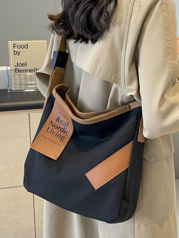 Large-Capacity Canvas Tote Bag for Women - 2025 Casual Versatile Crossbody Bag, Perfect for Students and Everyday Use