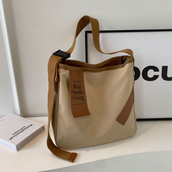 Large-Capacity Canvas Tote Bag for Women - 2025 Casual Versatile Crossbody Bag, Perfect for Students and Everyday Use