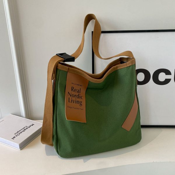 Large-Capacity Canvas Tote Bag for Women - 2025 Casual Versatile Crossbody Bag, Perfect for Students and Everyday Use
