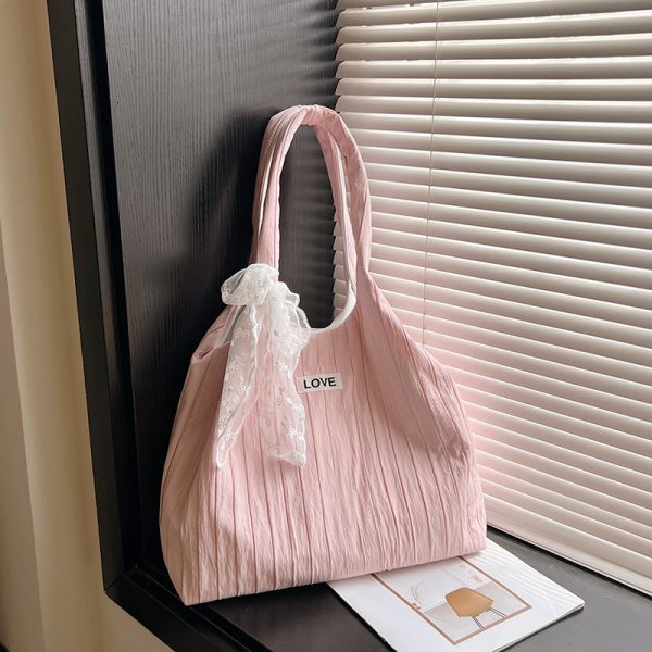 Large Capacity Canvas Tote Bag for Women - Relaxed Single-Shoulder Design, Ideal for College Students and Commuters