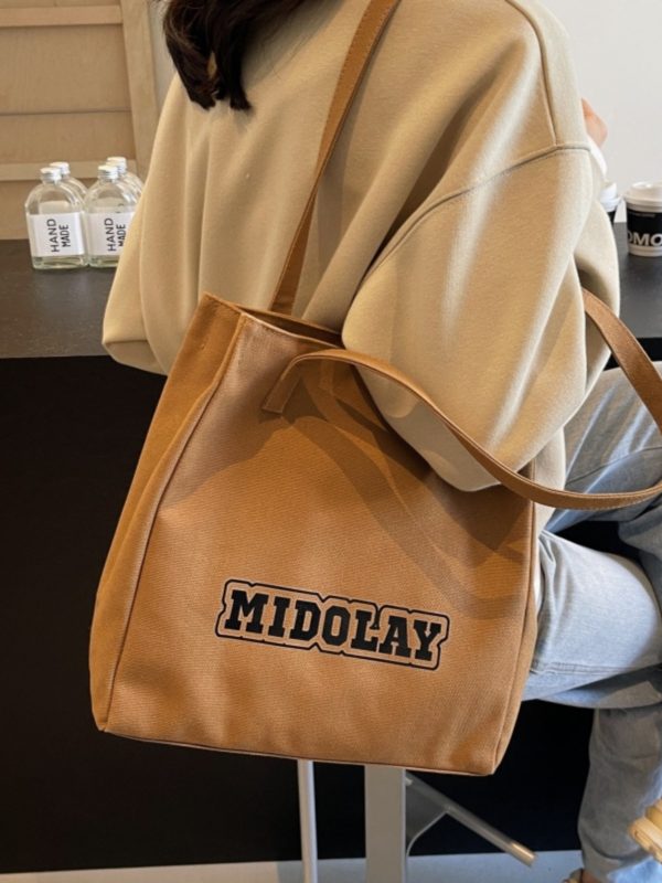 Large Capacity Canvas Tote Bag for Women - Versatile Work & Commuting Shoulder Bag for Students - Stylish 2025 Design