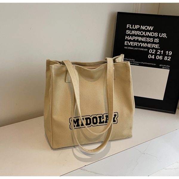 Large Capacity Canvas Tote Bag for Women - Versatile Work & Commuting Shoulder Bag for Students - Stylish 2025 Design