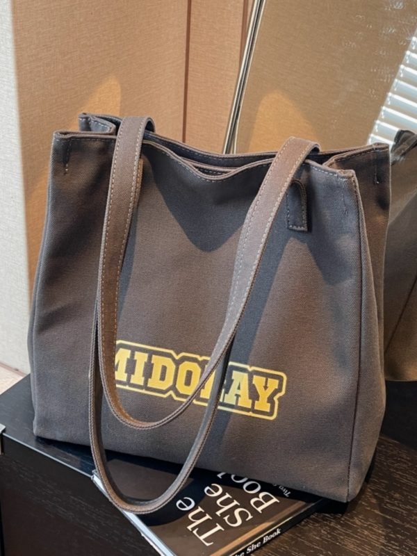Large Capacity Canvas Tote Bag for Women - Versatile Work & Commuting Shoulder Bag for Students - Stylish 2025 Design
